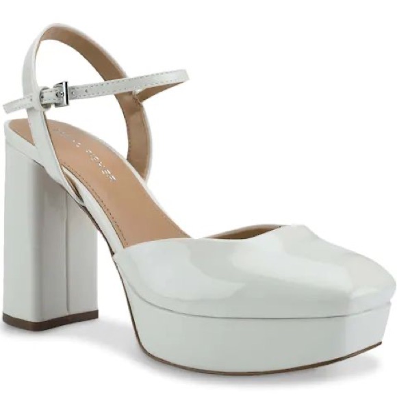 Marc Fisher Ivory Nazira Platform Pump With Square Toe - Picture 2 of 11
